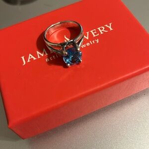 James Avery Topaz Oval Gemstone Ring